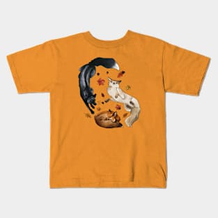 Autumn Foxes Kids T-Shirt